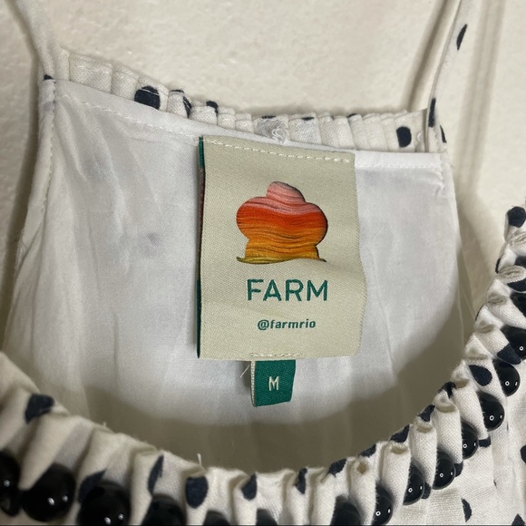 Farm Rio Polka Dot Onca Linen Blouse - Picture 3 of 8